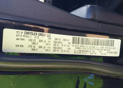 2013 Dodge Durango Sxt from USA, damaged, VIN 1C4RDHAG0DC681917